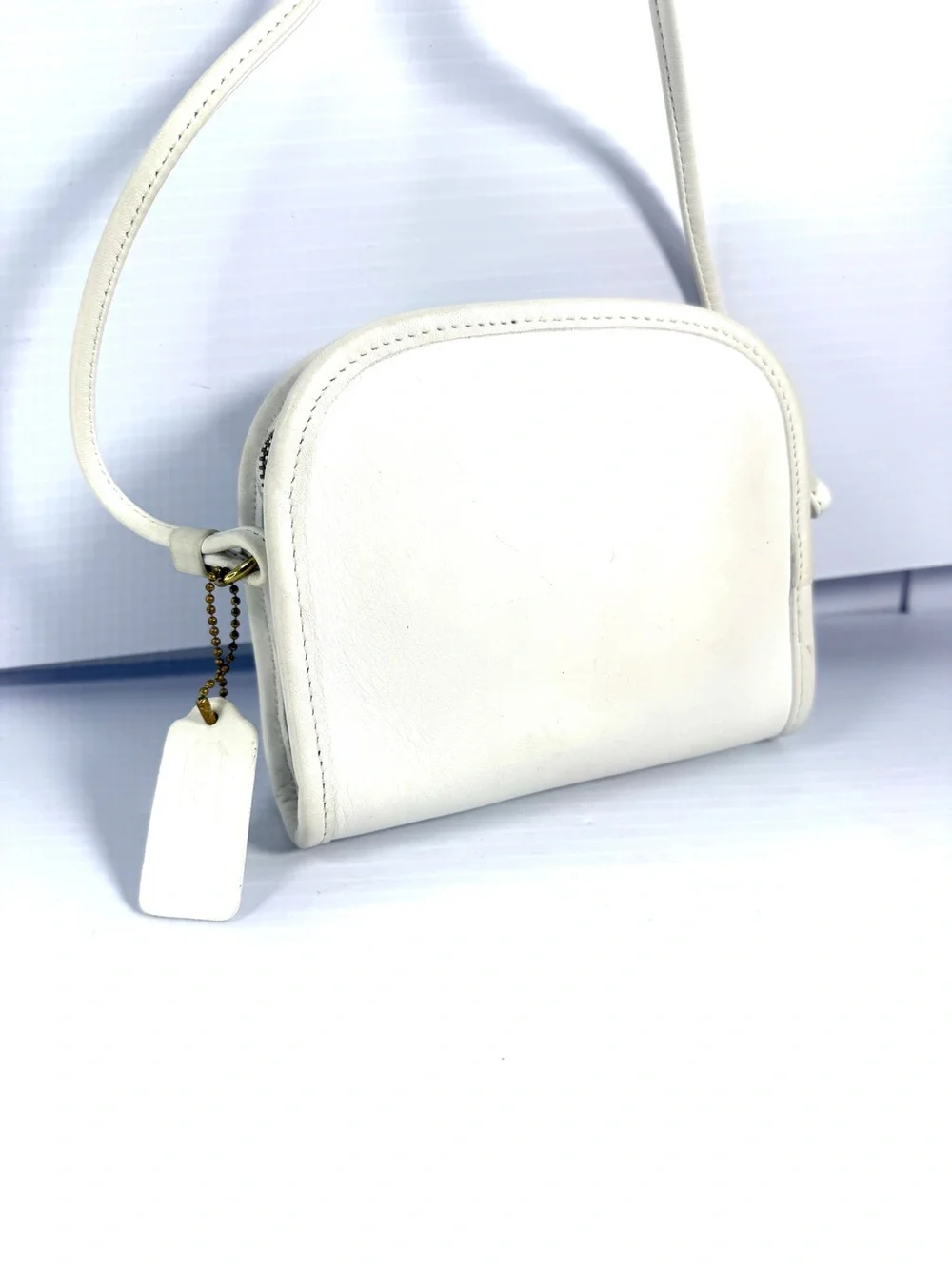 Coach White Leather Crossbody Bag